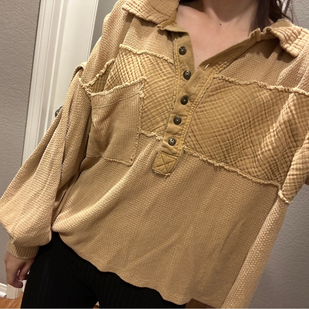We the free oversized polo top free people